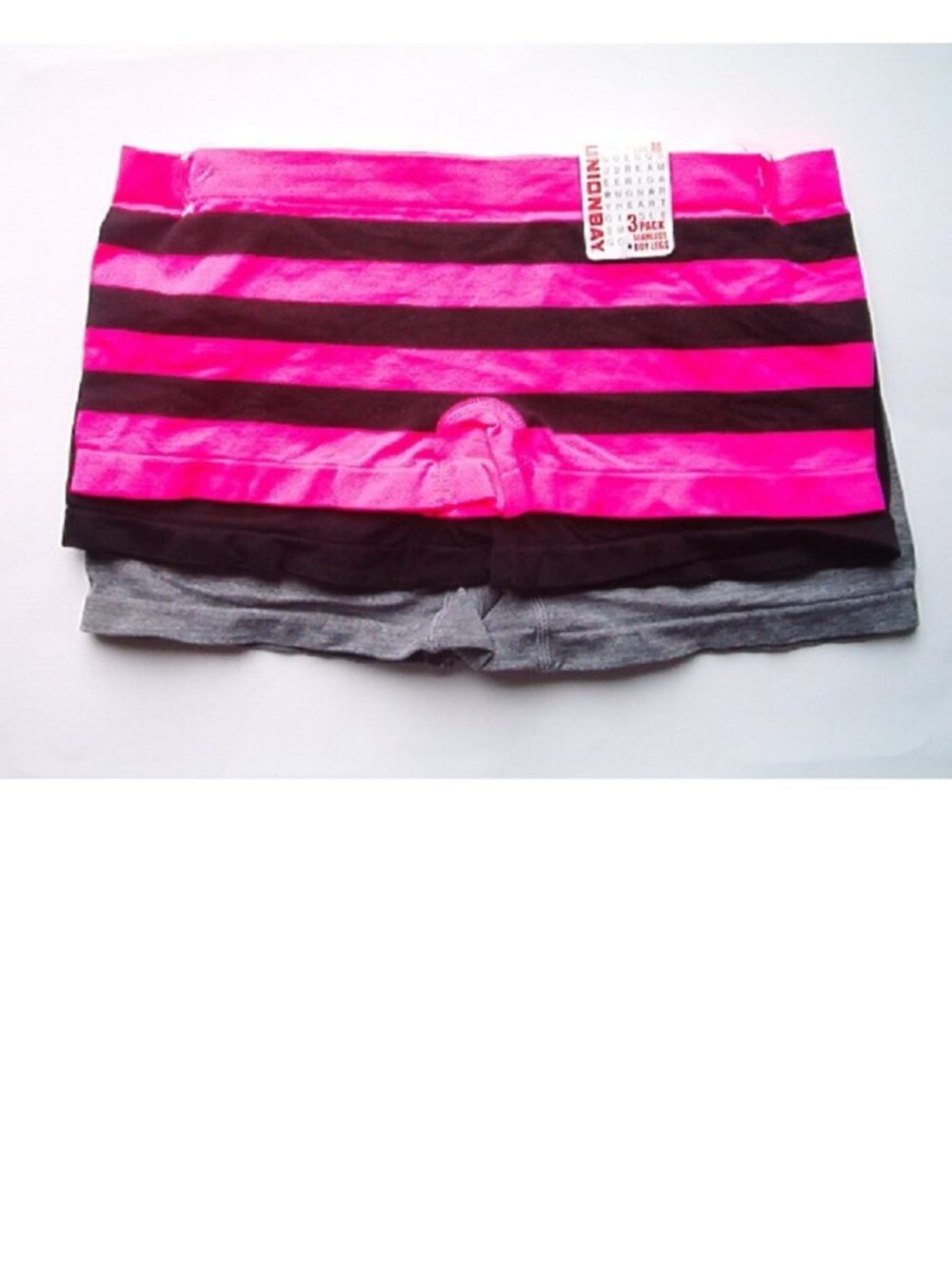 Unionbay Junior's 3-Pack Seamless Boyshort Panties, Medium